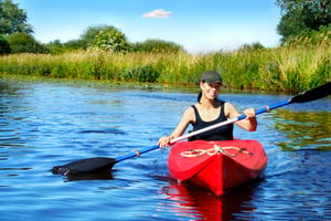 bigstock-Girl-with-paddle-and-kayak-on--35480015