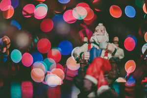 Santa tree decoration Photo By Caleb Woods on Unsplash